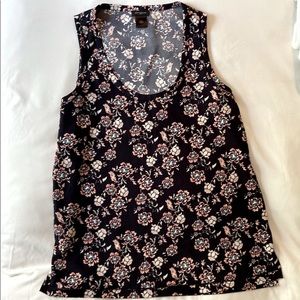 Ann Taylor Floral Sleeveless Tank